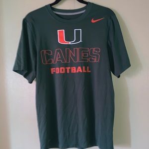 Nike  dri fit Miami hurricane shirt